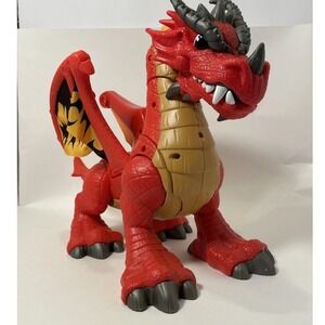 2012 14" Fisher Price Red Dragon Winged Eagle Talon Castle Roars